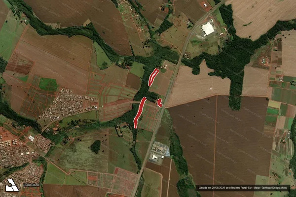 Imagem de satélite — Embargo IBAMA — Infração Ambiental - Rio Verde/GO