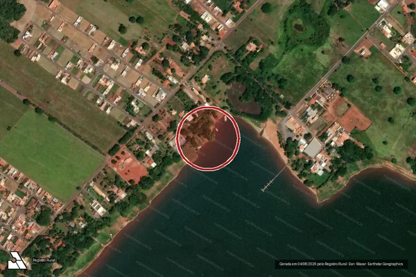 Imagem de satélite de Infração Ambiental em Rubinéia - SP