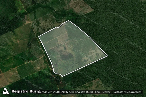 Imagem de satélite de Infração da Flora em Cujubim - RO