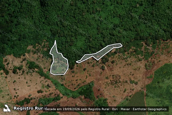Imagem de satélite — Embargo IBAMA — Infração Ambiental - Canaã Dos Carajás/PA