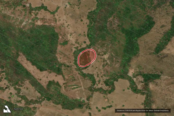 Imagem de satélite — Embargo IBAMA — Infração Ambiental - Filadélfia/TO