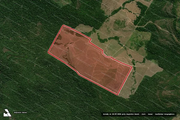 Imagem de satélite de Infração Ambiental em Aripuanã - MT