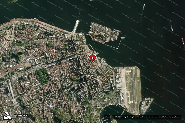 Imagem de satélite de Infração da Fauna em Tanguá - RJ (marcador da localização)