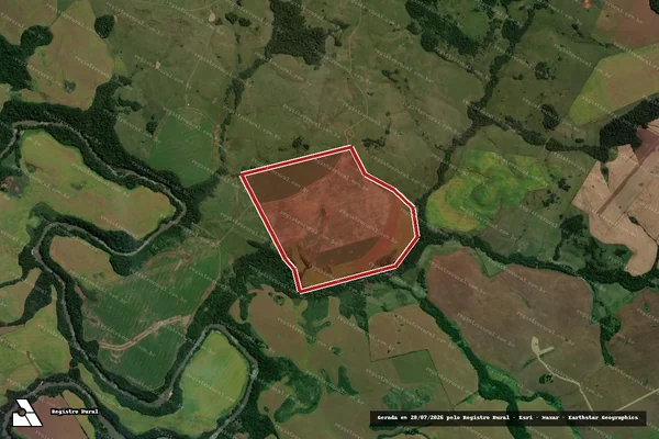 Imagem de satélite de Infração da Flora em São Miguel das Missões - RS