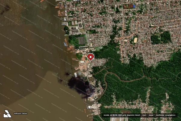 Imagem de satélite — Embargo IBAMA — Infração Ambiental - Belém/PA