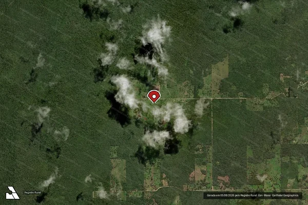 Imagem de satélite de Infração da Flora em Corumbá - MS (marcador da localização)