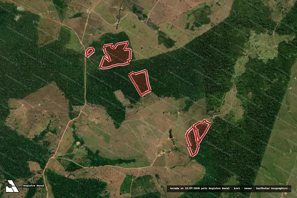 Imagem de satélite de Infração da Flora em Lábrea - AM