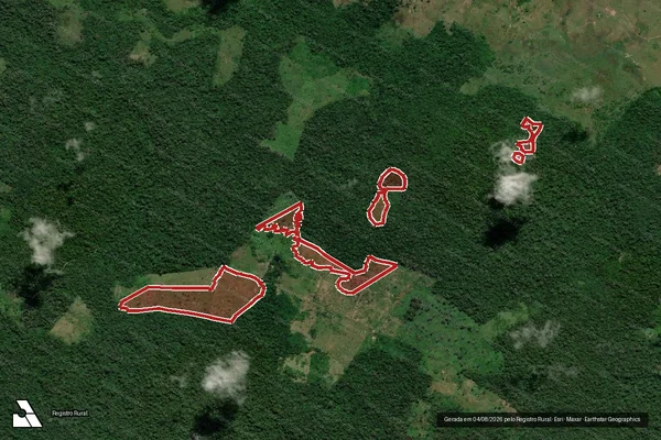 Imagem de satélite de Infração Ambiental em Óbidos - PA