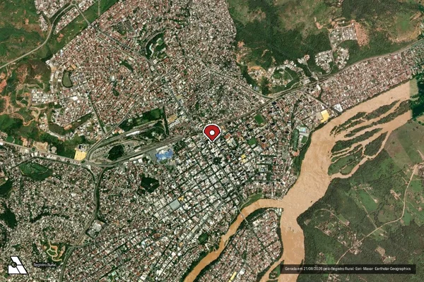 Imagem de satélite — Embargo IBAMA — Infração da Fauna - Governador Valadares/MG