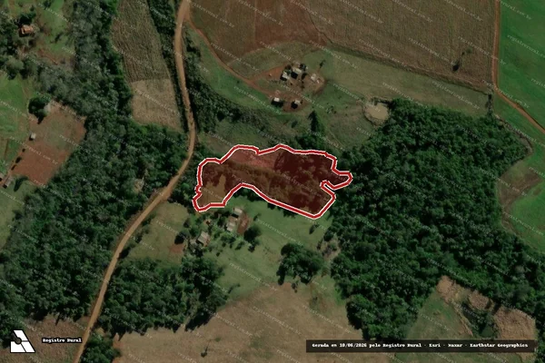 Imagem de satélite — Embargo IBAMA — Infração Ambiental - Quedas do Iguaçu/PR