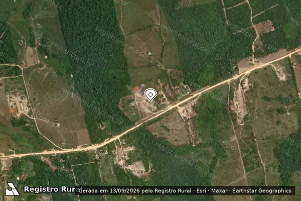 Imagem de satélite — Embargo IBAMA — Infração referente a Qualidade Ambiental - Uruará/PA