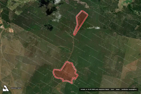 Imagem de satélite de Infração da Flora em São José do Campestre - RN
