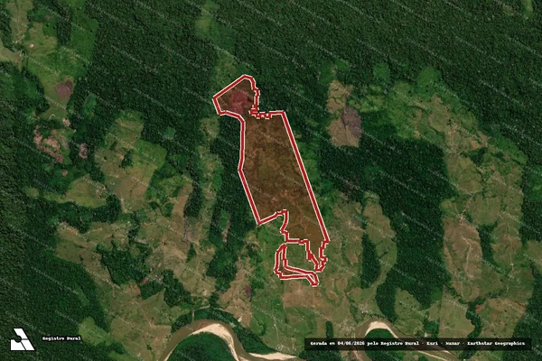 Imagem de satélite — Embargo IBAMA — Infração da Flora — Tarauacá/AC