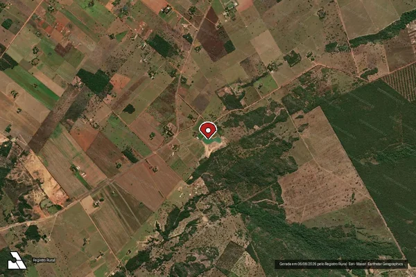 Imagem de satélite — Embargo IBAMA — Infração referente a Qualidade Ambiental - Rondonópolis/MT