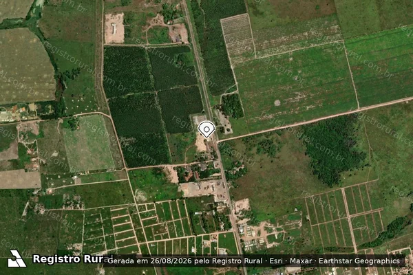 Imagem de satélite — Embargo IBAMA — Infração da Flora - Tailândia/PA