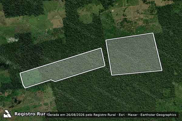 Imagem de satélite de Infração Ambiental em Boca do Acre - AM