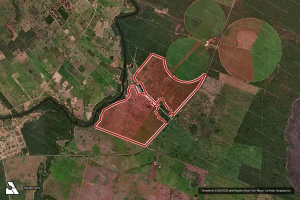 Imagem de satélite de Infração da Flora em Coribe - BA