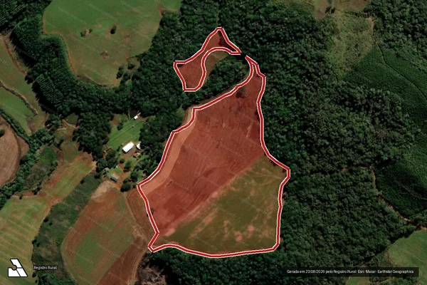 Imagem de satélite de Infração Ambiental em Passos Maia - SC