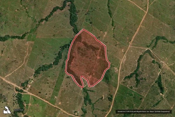 Imagem de satélite de Infração da Flora em Campo Novo de Rondônia - RO