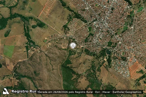 Imagem de satélite — Embargo IBAMA — Infração Ambiental - Jaraguá/GO