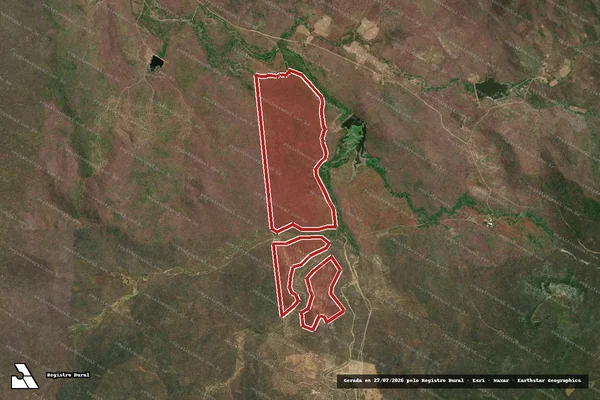 Imagem de satélite de Infração da Flora em Caridade - CE
