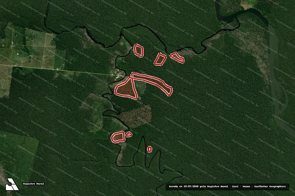 Imagem de satélite de Infração da Flora em Novo Aripuanã - AM