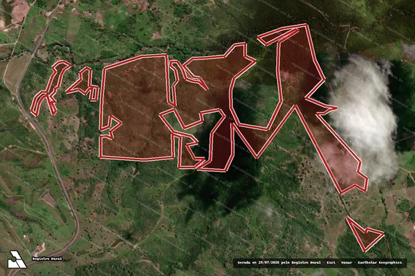 Imagem de satélite de Infração da Flora em São Miguel de Taipu - PB