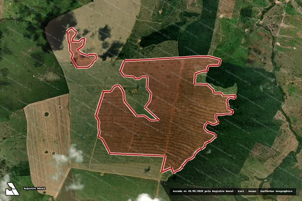 Imagem de satélite de Infração da Flora em Cidelândia - MA