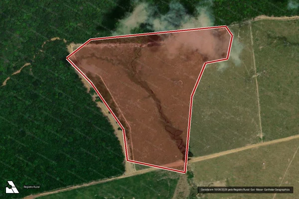 Imagem de satélite de Infração Ambiental em Cantá - RR