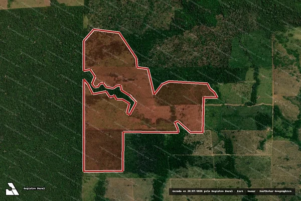 Imagem de satélite de Infração Ambiental em Colniza - MT