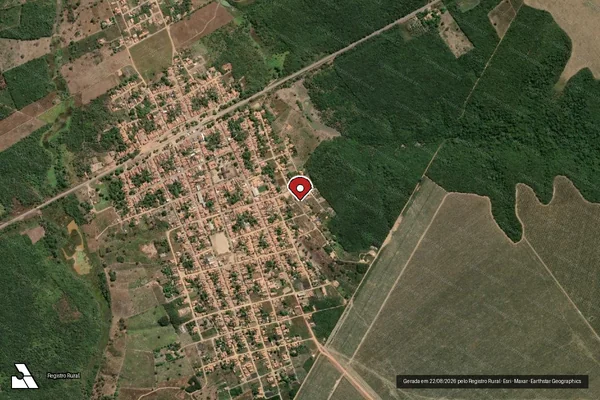 Imagem de satélite — Embargo IBAMA — Infração da Flora - Grajaú/MA