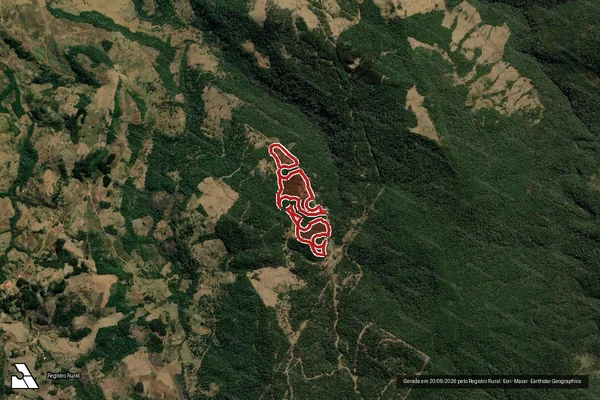 Imagem de satélite de Infração da Flora em Coronel Domingos Soares - PR