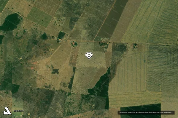 Imagem de satélite de Infração Ambiental em Açailândia - MA (marcador da localização)