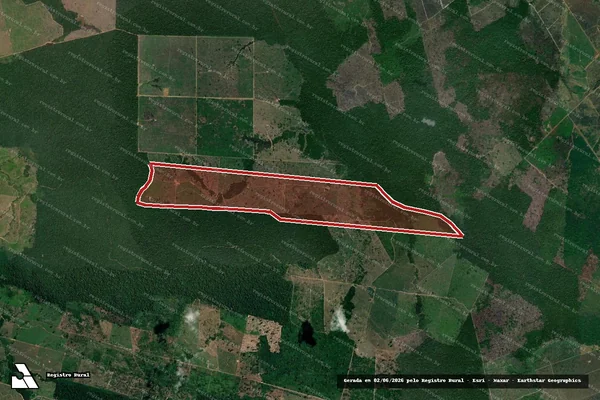 Imagem de satélite de Infração da Flora em Lábrea - AM
