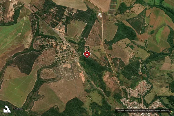 Imagem de satélite de Infração Ambiental em Alto Araguaia - MT (marcador da localização)