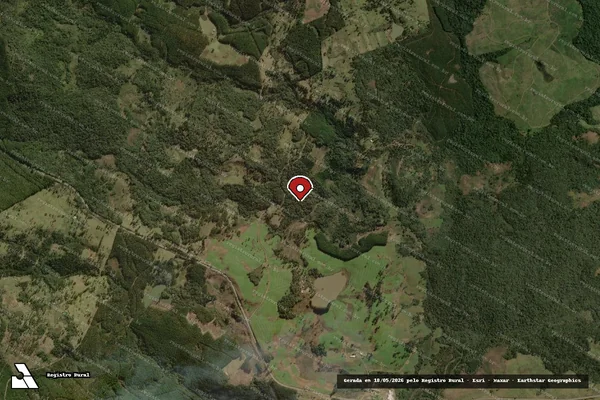 Imagem de satélite de Infração da Flora em Santa Cecília - SC (marcador da localização)