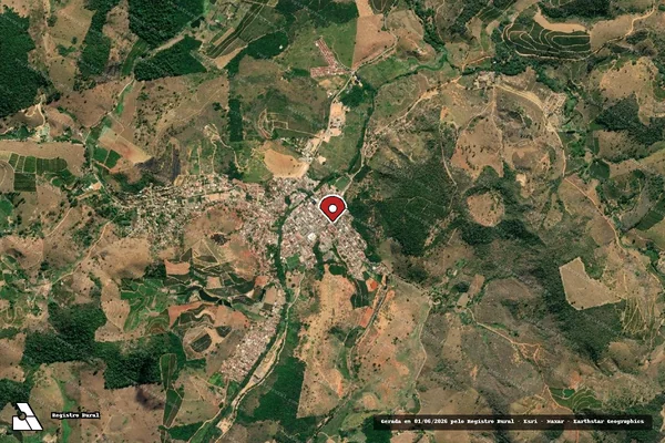 Imagem de satélite de Infração Ambiental em Itaguaçu - ES (marcador da localização)