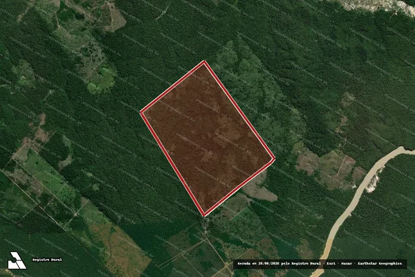 Imagem de satélite — Embargo IBAMA — Infração da Flora - Itaituba/PA