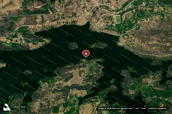 Imagem de satélite de Infração Ambiental em Sousa - PB (marcador da localização)
