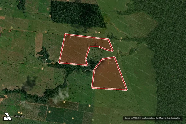 Imagem de satélite de Infração da Flora em Porto Velho - RO