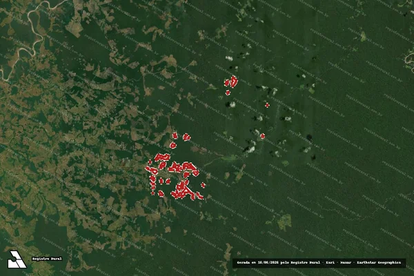 Imagem de satélite de Infração da Flora em Feijó - AC