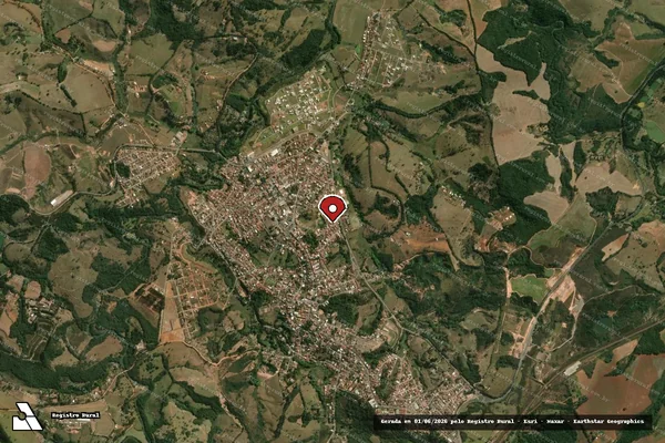 Imagem de satélite de Infração da Fauna em Entre Rios de Minas - MG (marcador da localização)