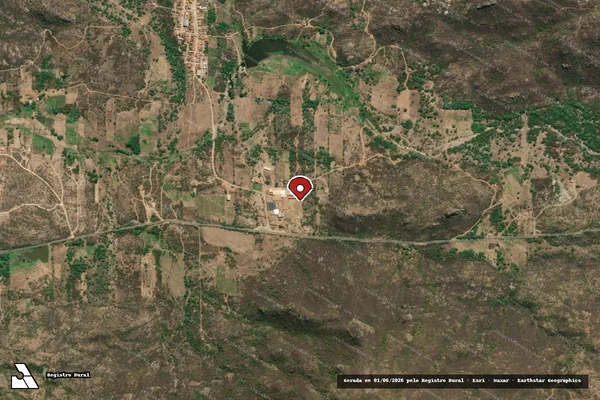 Imagem de satélite — Embargo IBAMA — Infração Ambiental — Carnaúba dos Dantas/RN