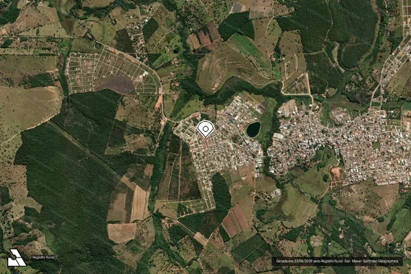 Imagem de satélite de Infração da Fauna em Perdigão - MG (marcador da localização)