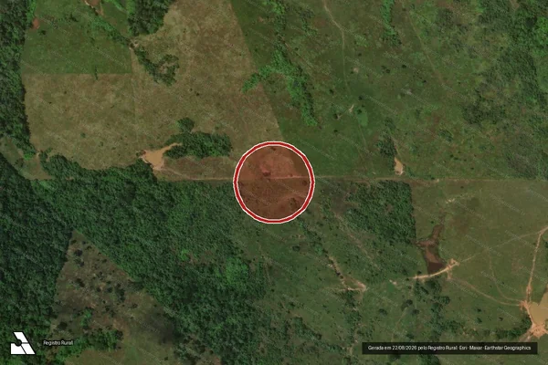 Imagem de satélite de Infração Ambiental em Acrelândia - AC