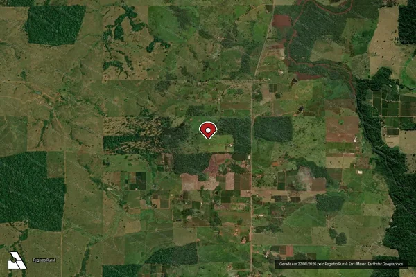 Imagem de satélite — Embargo IBAMA — Infração Ambiental - Alto Alegre dos Parecis/RO