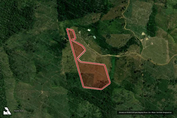 Imagem de satélite de Infração da Flora em Pacajá - PA