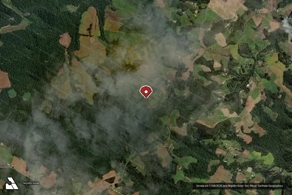 Imagem de satélite — Embargo IBAMA — Infração Ambiental - Santa Terezinha/SC