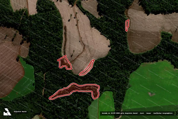 Imagem de satélite — Embargo IBAMA — Infração da Flora - Nova Laranjeiras/PR