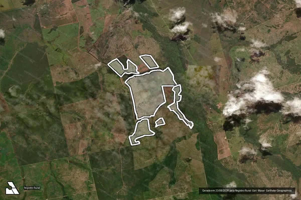 Imagem de satélite — Embargo IBAMA — Infração Ambiental - Sandolândia/TO